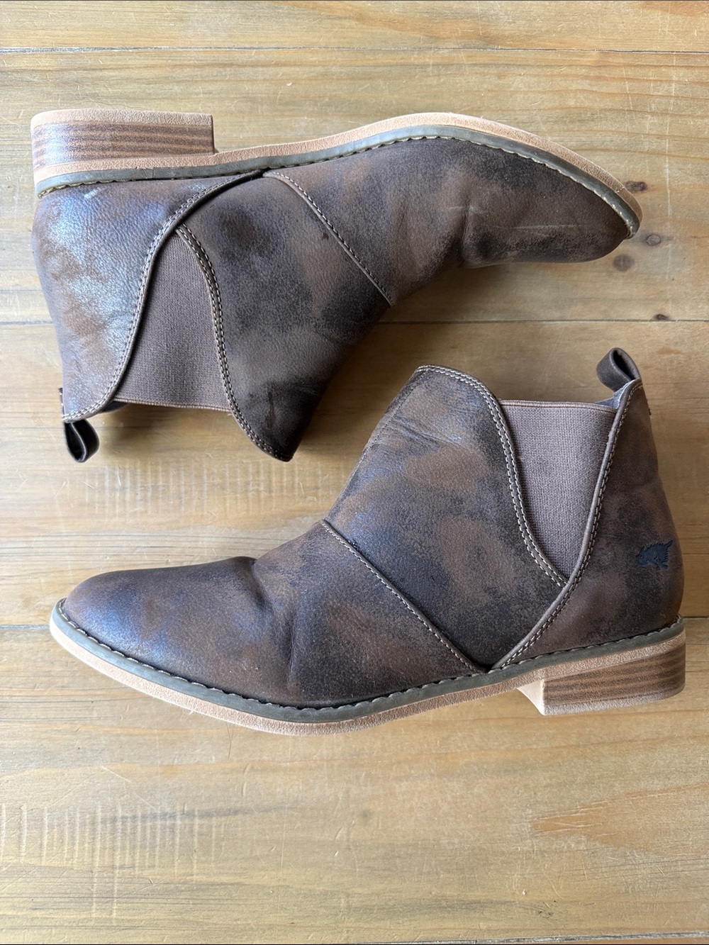 Rocket Dog Brown Faux Leather Ankle Boots